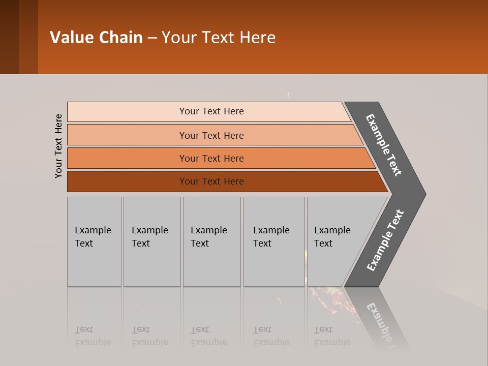A Volcano In The Sky With A Bright Orange Glow PowerPoint Template