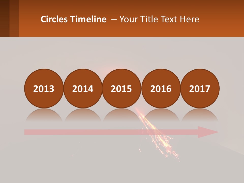 A Volcano In The Sky With A Bright Orange Glow PowerPoint Template