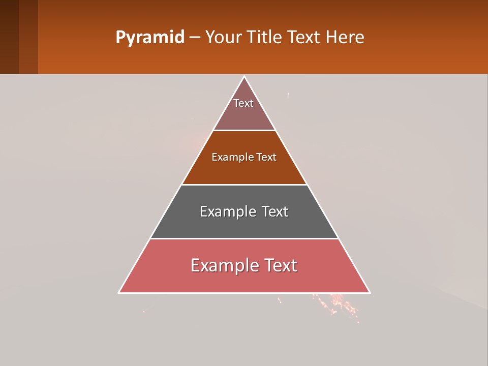 A Volcano In The Sky With A Bright Orange Glow PowerPoint Template