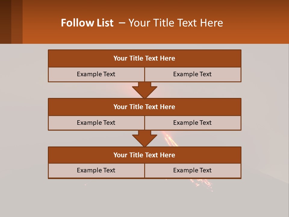 A Volcano In The Sky With A Bright Orange Glow PowerPoint Template