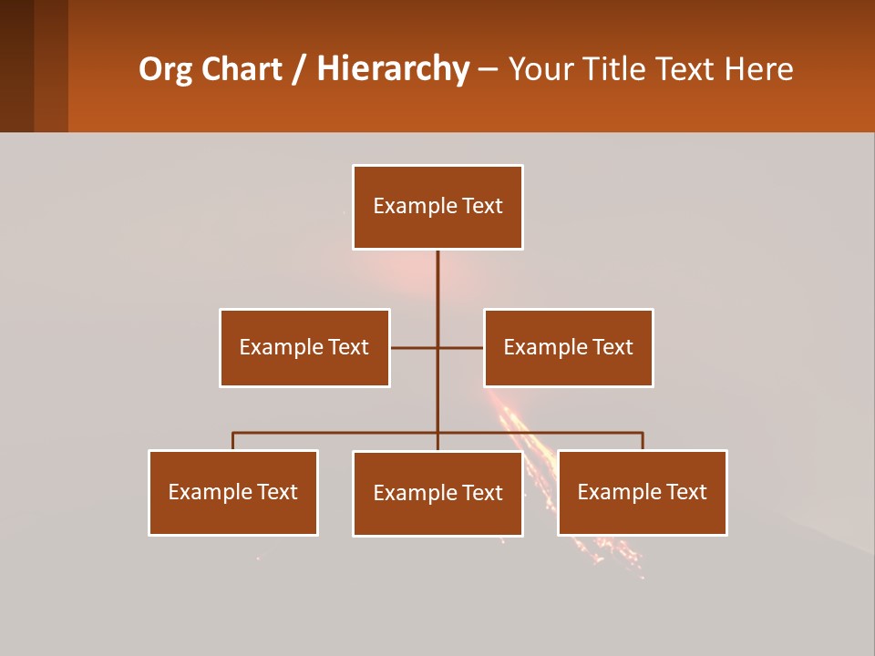 A Volcano In The Sky With A Bright Orange Glow PowerPoint Template