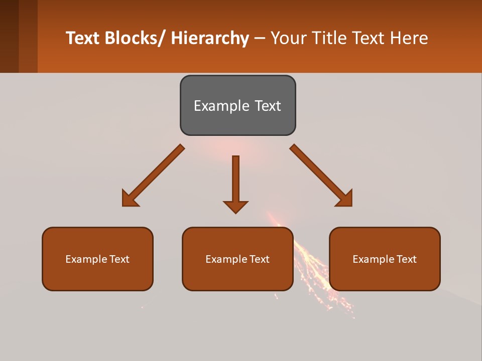 A Volcano In The Sky With A Bright Orange Glow PowerPoint Template
