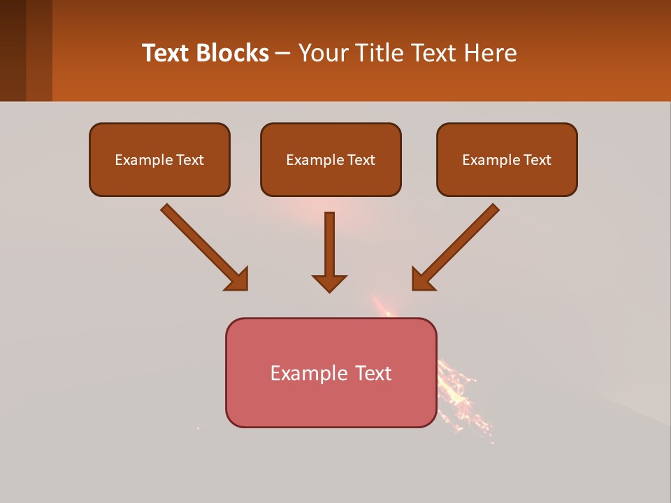 A Volcano In The Sky With A Bright Orange Glow PowerPoint Template