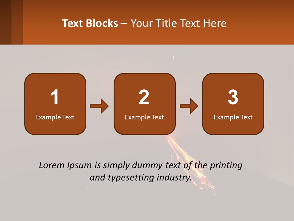 A Volcano In The Sky With A Bright Orange Glow PowerPoint Template