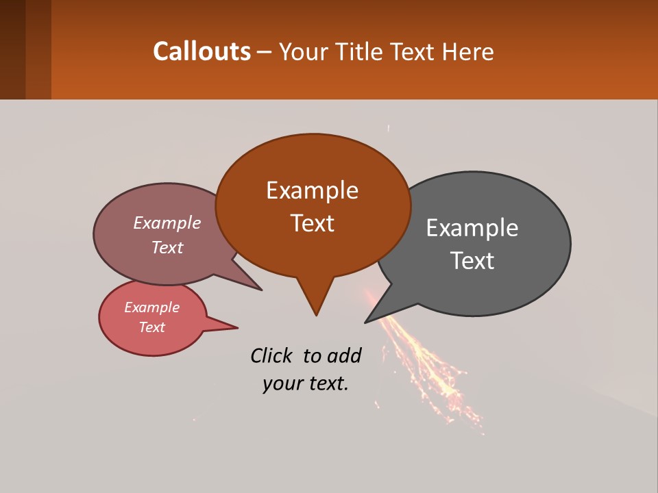 A Volcano In The Sky With A Bright Orange Glow PowerPoint Template