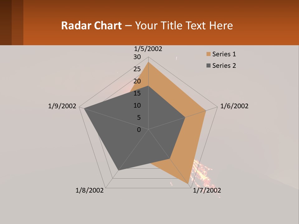 A Volcano In The Sky With A Bright Orange Glow PowerPoint Template