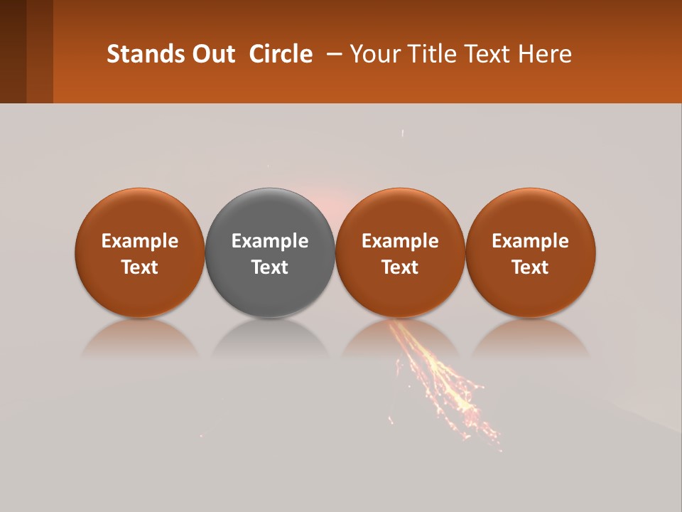 A Volcano In The Sky With A Bright Orange Glow PowerPoint Template