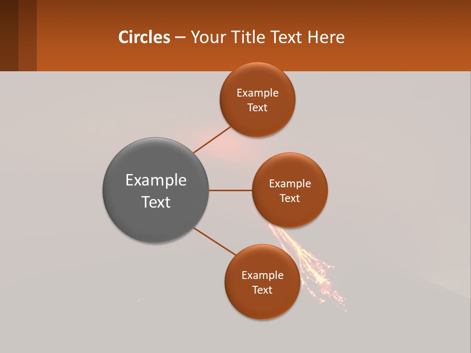A Volcano In The Sky With A Bright Orange Glow PowerPoint Template