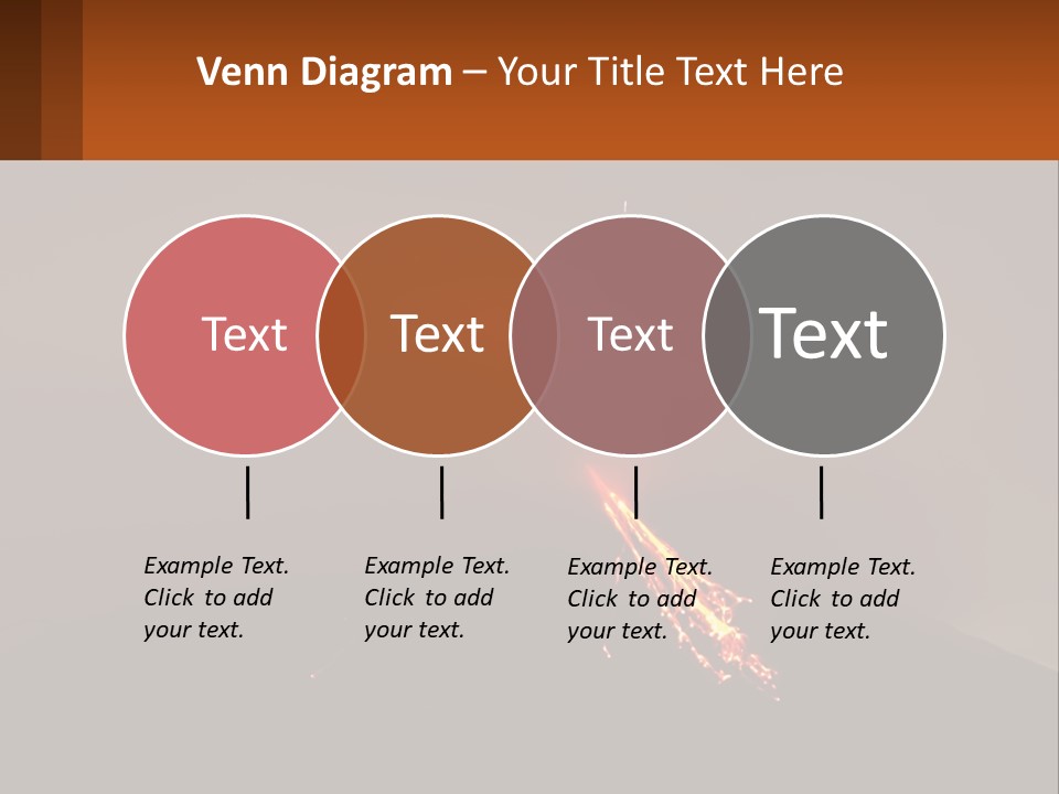 A Volcano In The Sky With A Bright Orange Glow PowerPoint Template