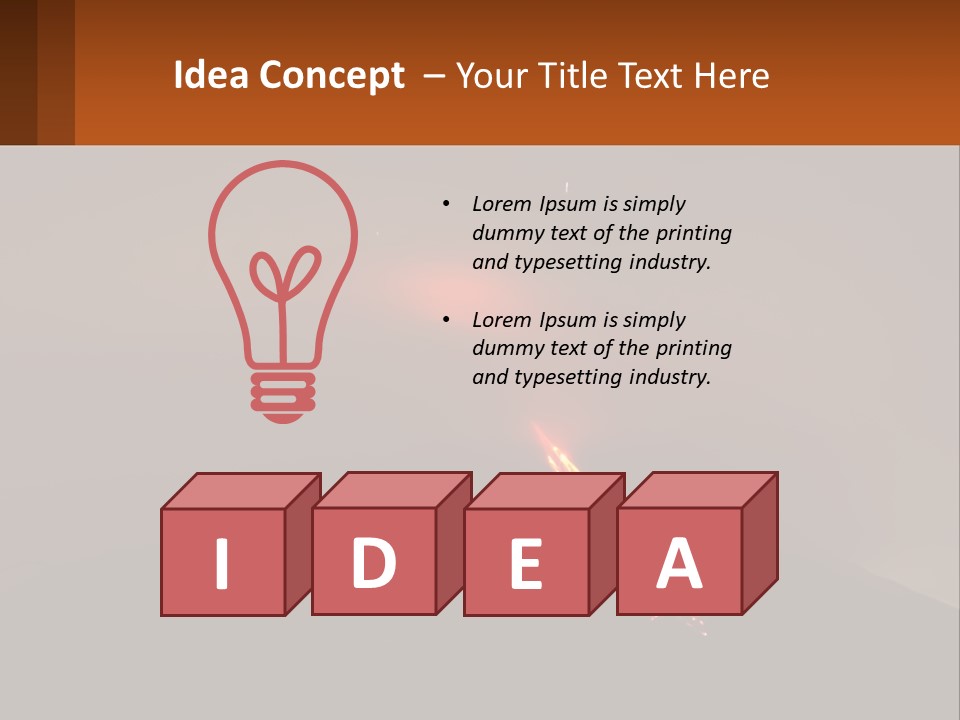 A Volcano In The Sky With A Bright Orange Glow PowerPoint Template