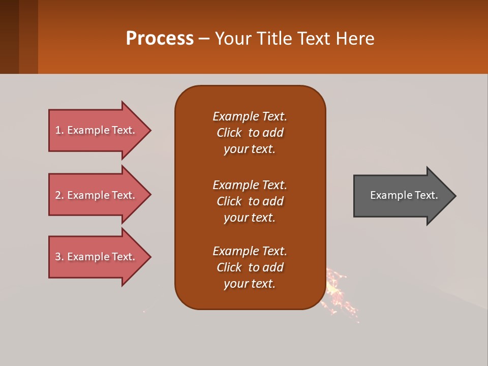 A Volcano In The Sky With A Bright Orange Glow PowerPoint Template