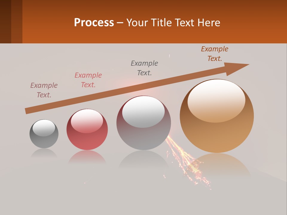 A Volcano In The Sky With A Bright Orange Glow PowerPoint Template