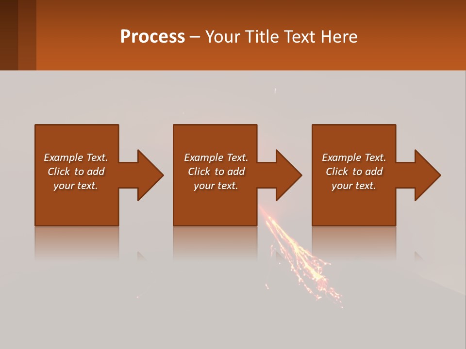 A Volcano In The Sky With A Bright Orange Glow PowerPoint Template