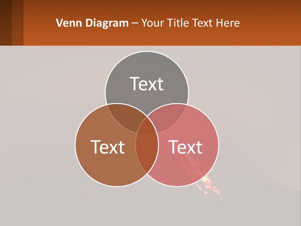 A Volcano In The Sky With A Bright Orange Glow PowerPoint Template