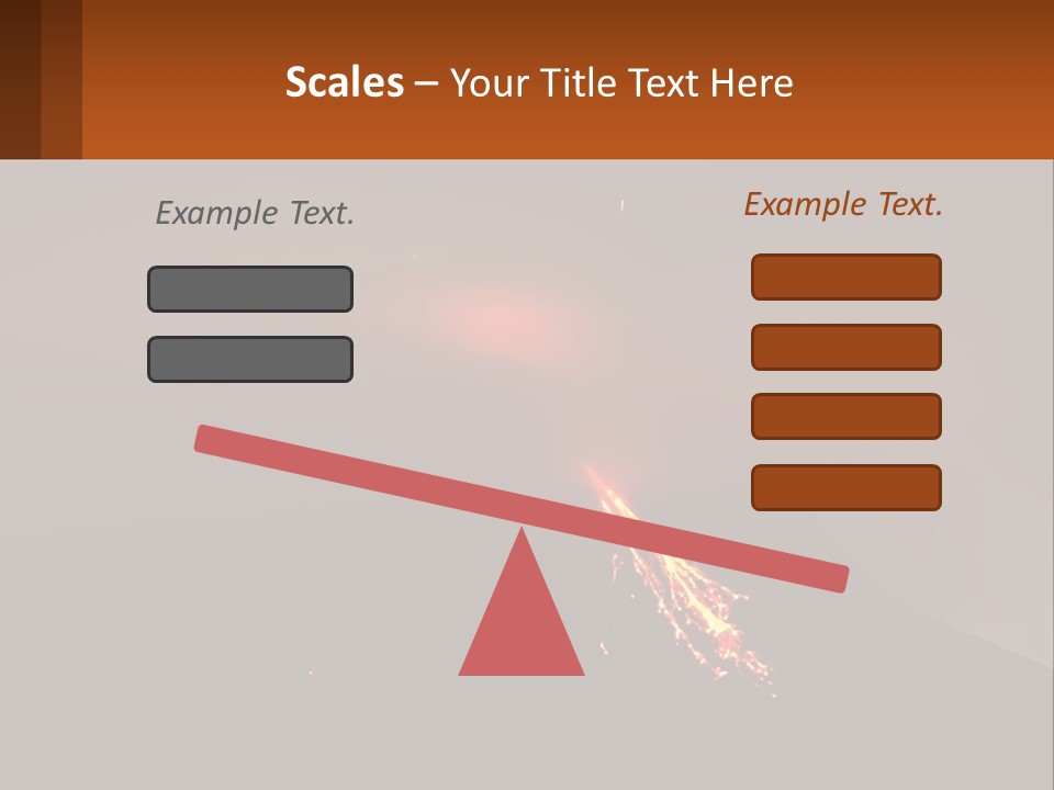 A Volcano In The Sky With A Bright Orange Glow PowerPoint Template