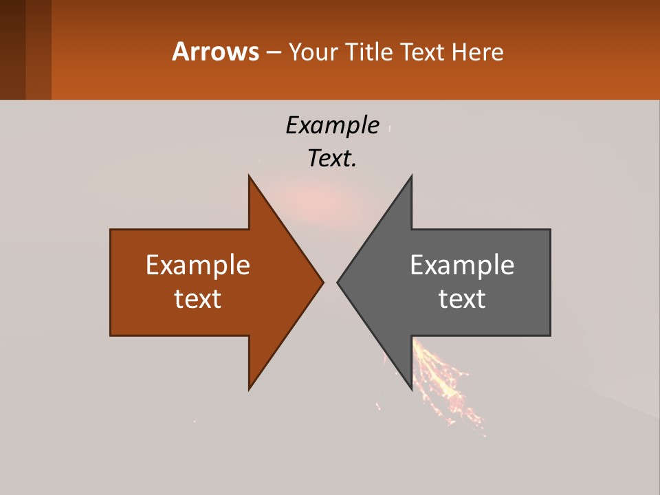 A Volcano In The Sky With A Bright Orange Glow PowerPoint Template