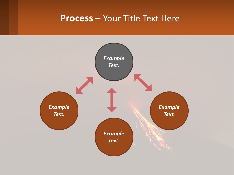 A Volcano In The Sky With A Bright Orange Glow PowerPoint Template