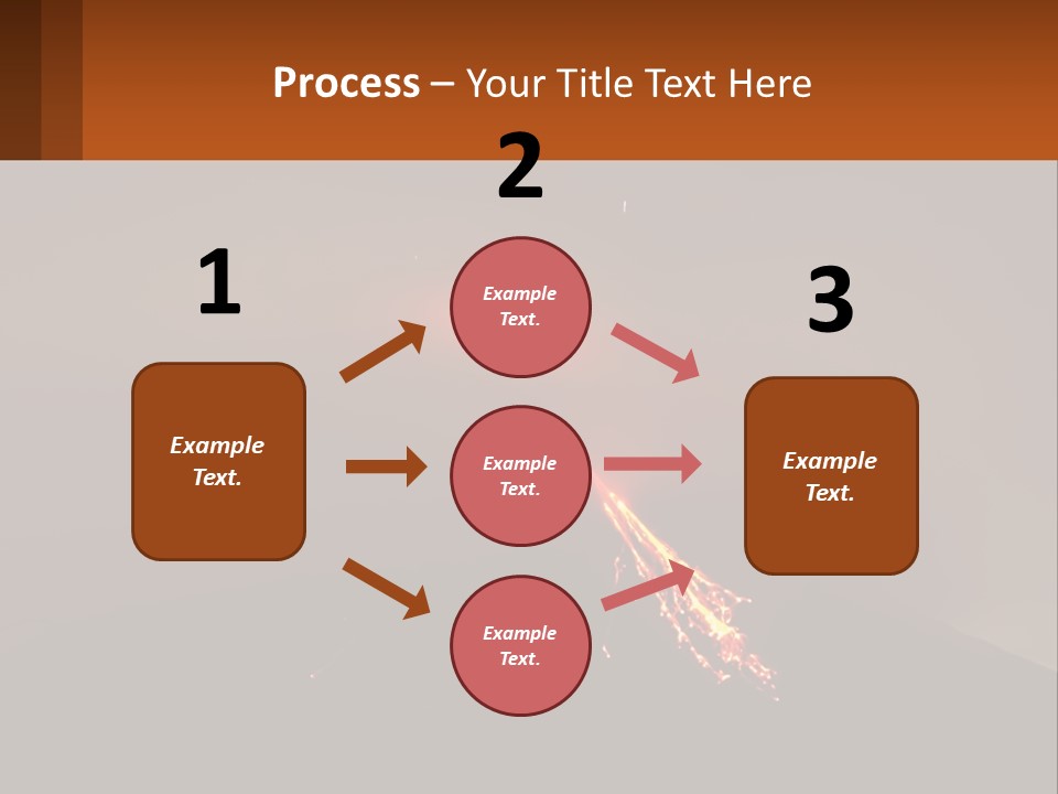 A Volcano In The Sky With A Bright Orange Glow PowerPoint Template