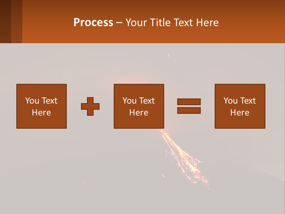 A Volcano In The Sky With A Bright Orange Glow PowerPoint Template