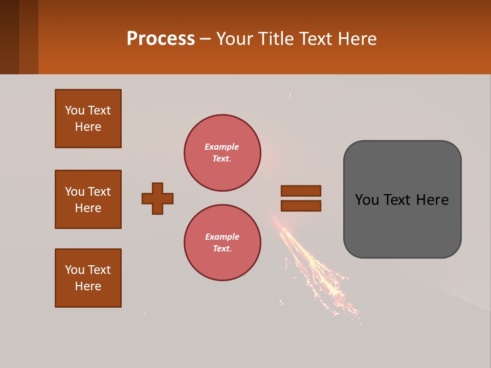 A Volcano In The Sky With A Bright Orange Glow PowerPoint Template
