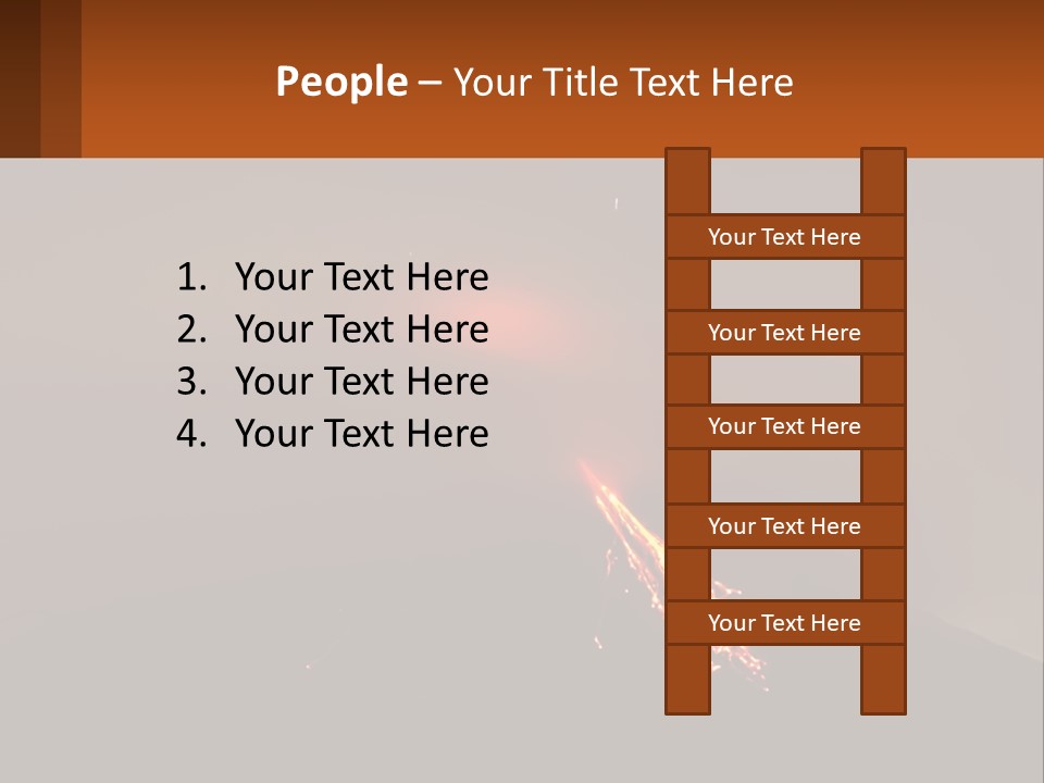 A Volcano In The Sky With A Bright Orange Glow PowerPoint Template