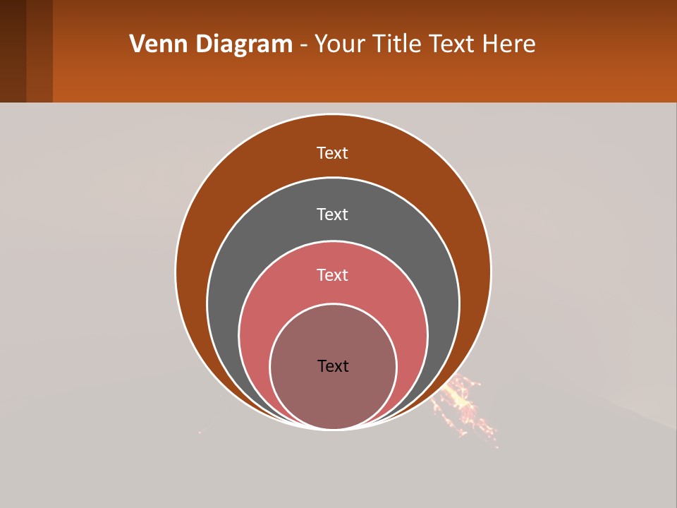 A Volcano In The Sky With A Bright Orange Glow PowerPoint Template
