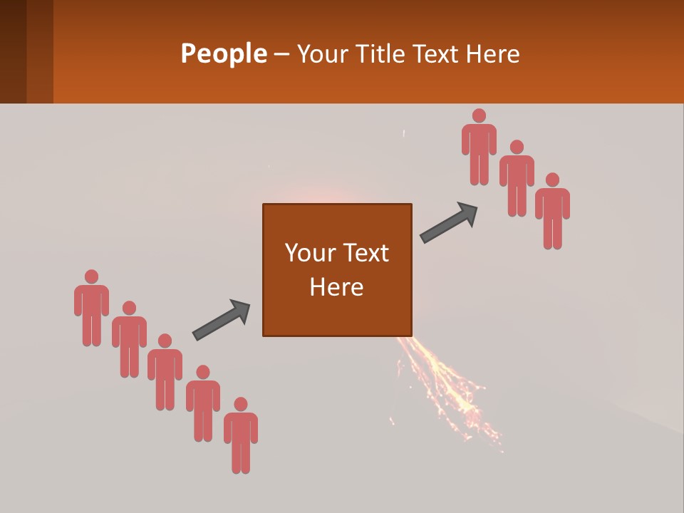 A Volcano In The Sky With A Bright Orange Glow PowerPoint Template