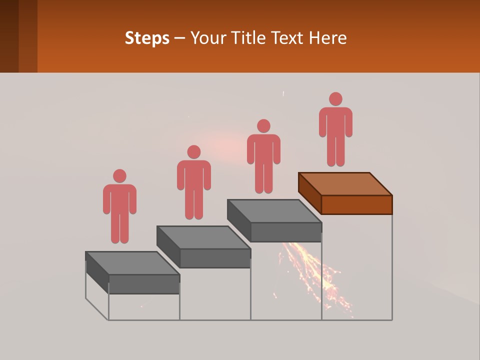 A Volcano In The Sky With A Bright Orange Glow PowerPoint Template