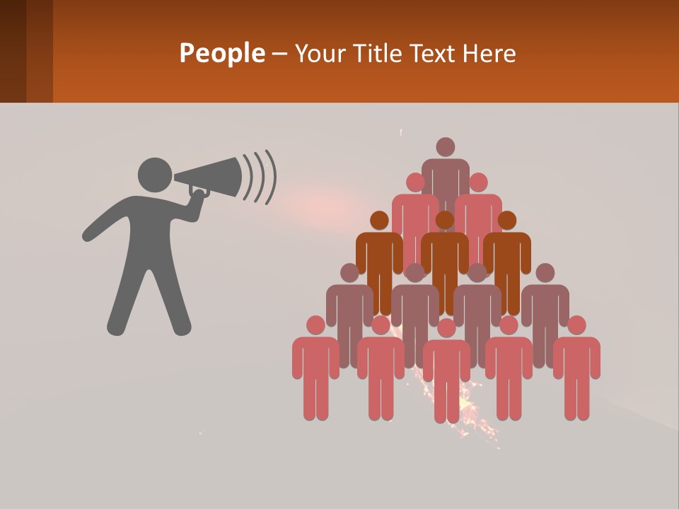 A Volcano In The Sky With A Bright Orange Glow PowerPoint Template