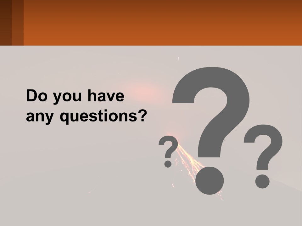 A Volcano In The Sky With A Bright Orange Glow PowerPoint Template