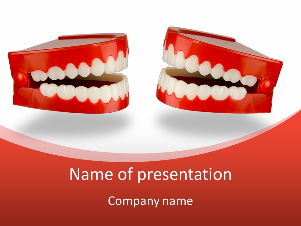Mouth White Talking PowerPoint Template