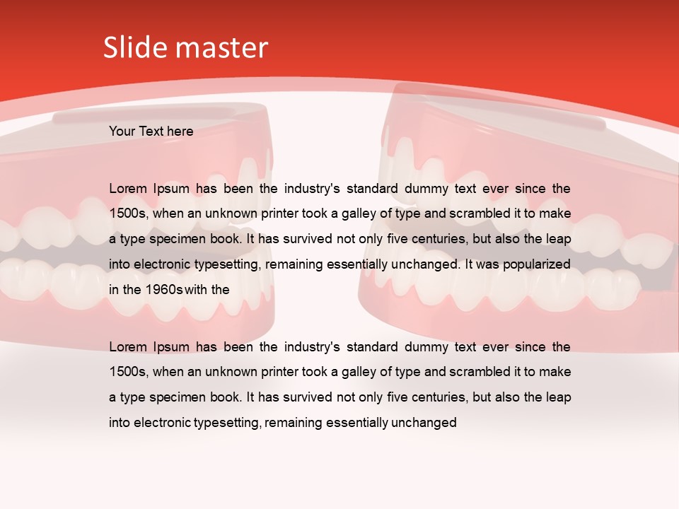 Mouth White Talking PowerPoint Template