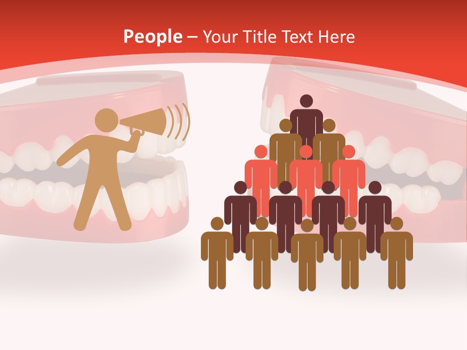 Mouth White Talking PowerPoint Template