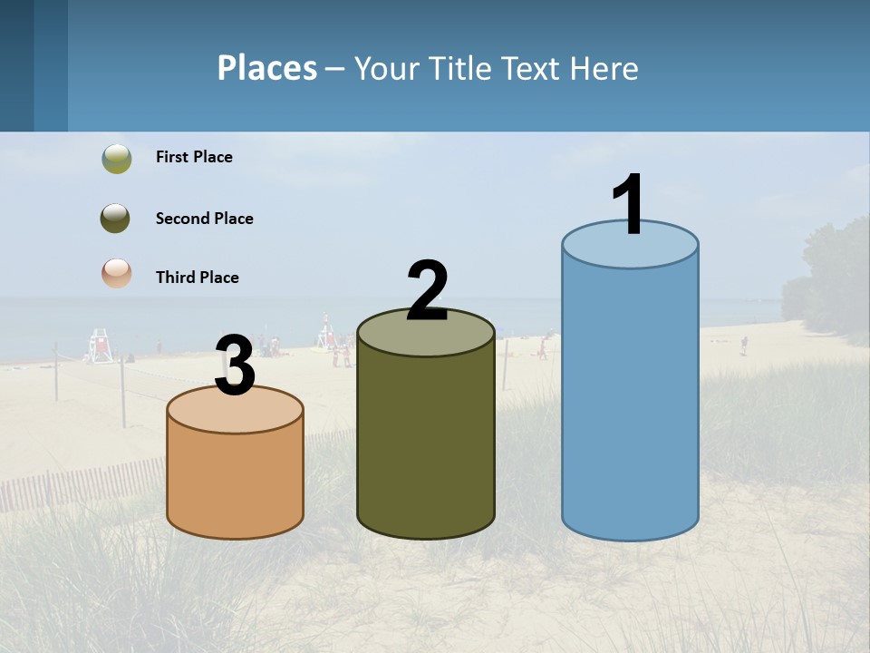 Michigan Volleyball Outdoors PowerPoint Template