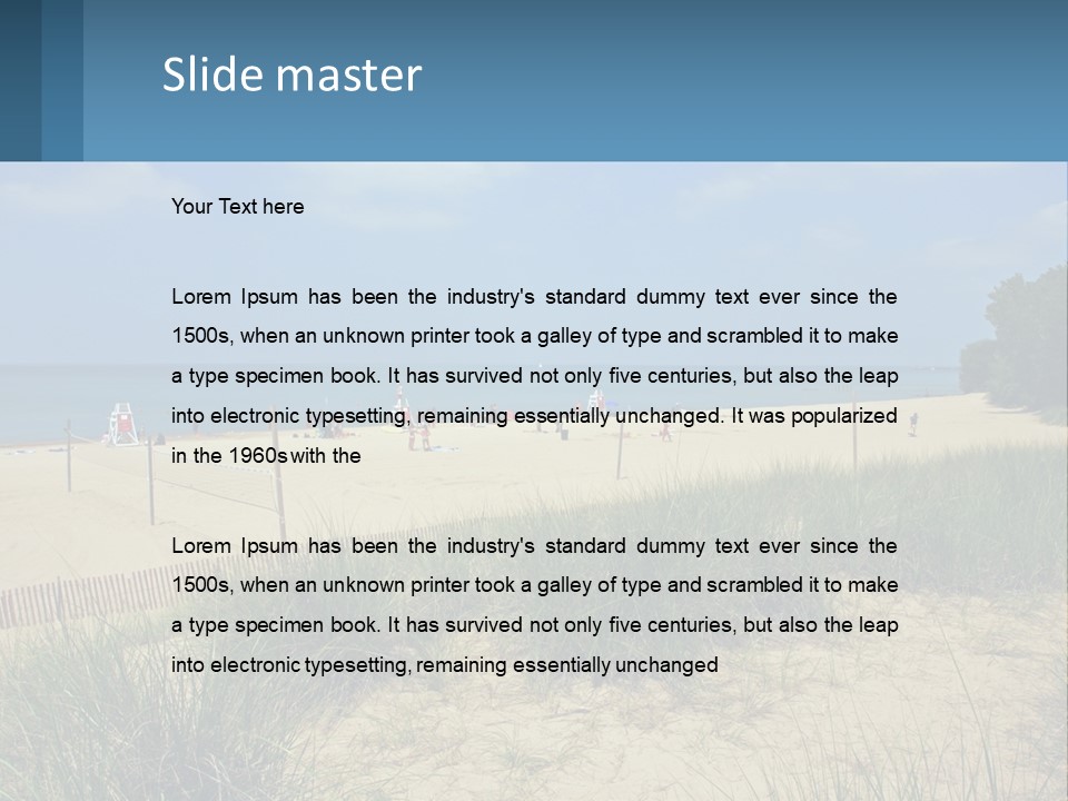 Michigan Volleyball Outdoors PowerPoint Template