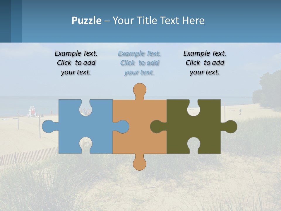 Michigan Volleyball Outdoors PowerPoint Template