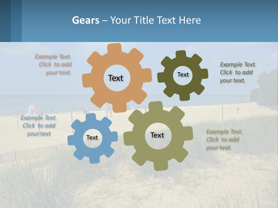 Michigan Volleyball Outdoors PowerPoint Template