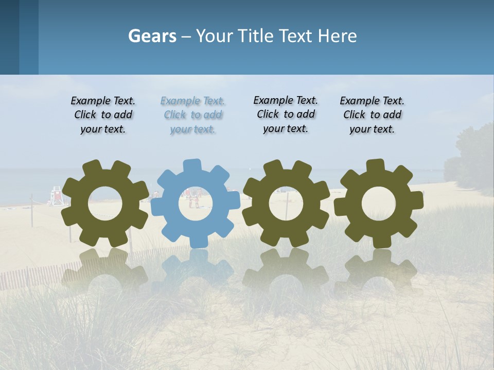 Michigan Volleyball Outdoors PowerPoint Template