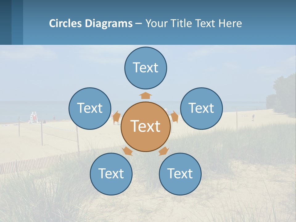 Michigan Volleyball Outdoors PowerPoint Template