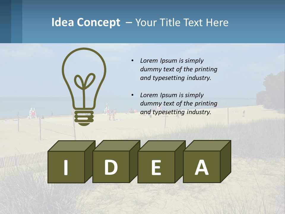 Michigan Volleyball Outdoors PowerPoint Template