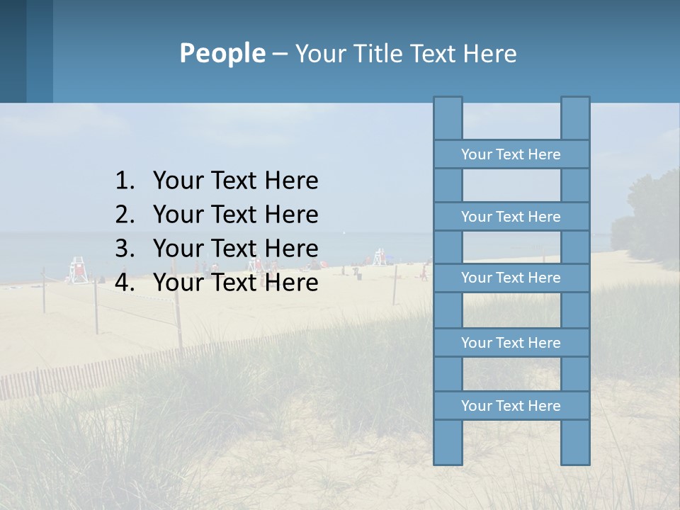 Michigan Volleyball Outdoors PowerPoint Template