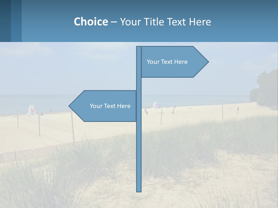 Michigan Volleyball Outdoors PowerPoint Template