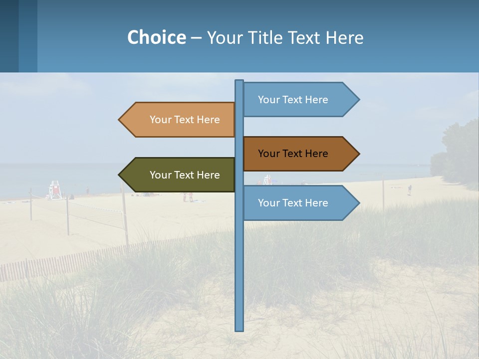 Michigan Volleyball Outdoors PowerPoint Template