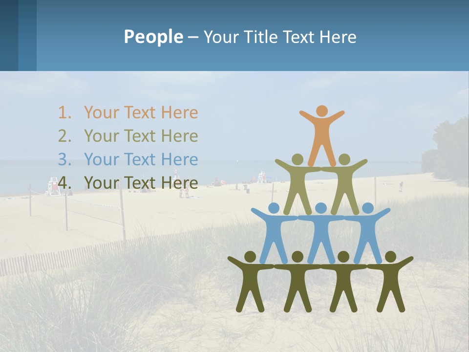 Michigan Volleyball Outdoors PowerPoint Template