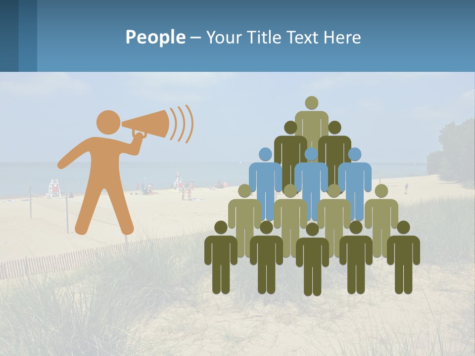 Michigan Volleyball Outdoors PowerPoint Template