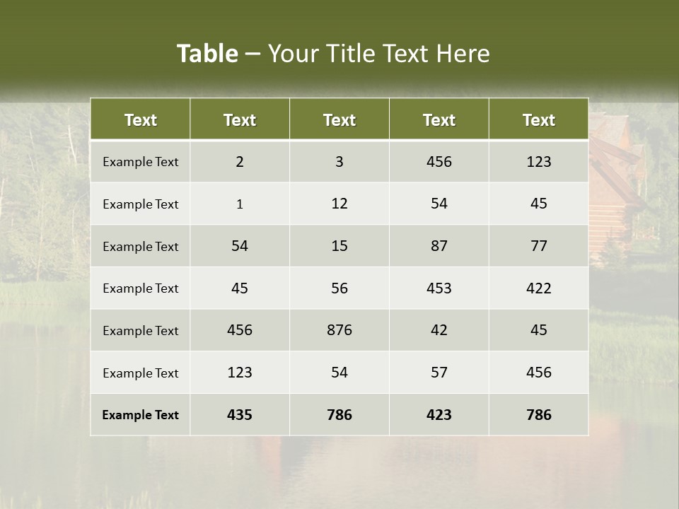 Loghome Modern Landscape PowerPoint Template
