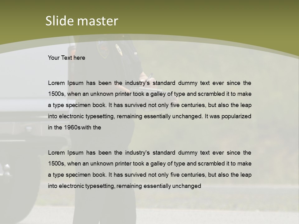 Tow Scared Auto PowerPoint Template