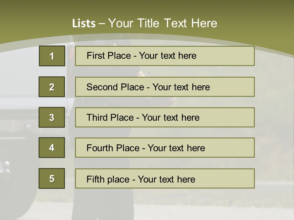 Tow Scared Auto PowerPoint Template
