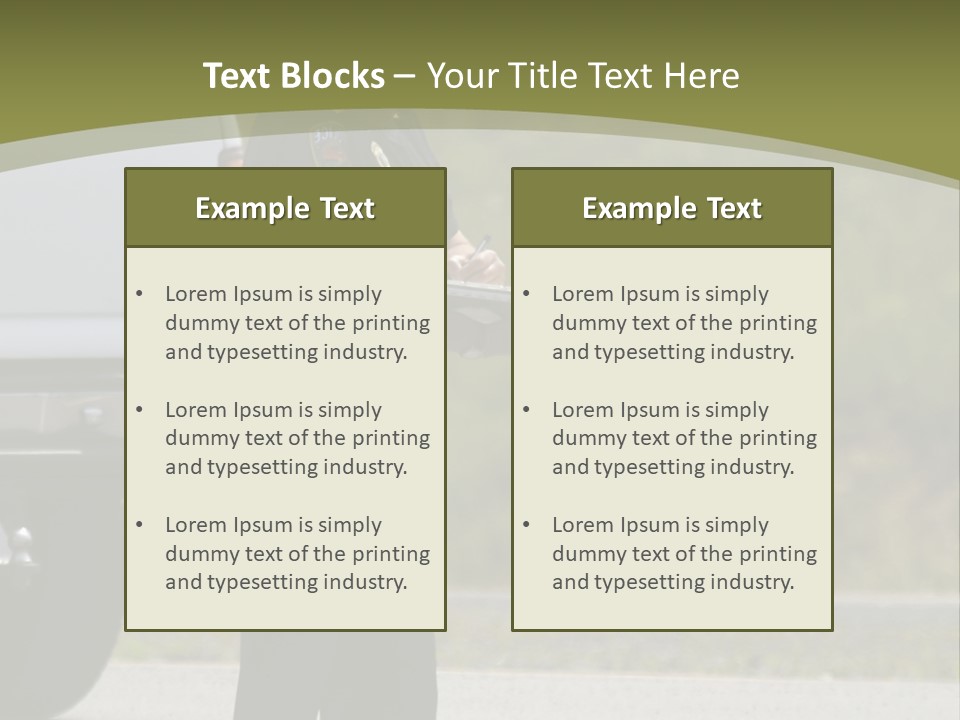 Tow Scared Auto PowerPoint Template