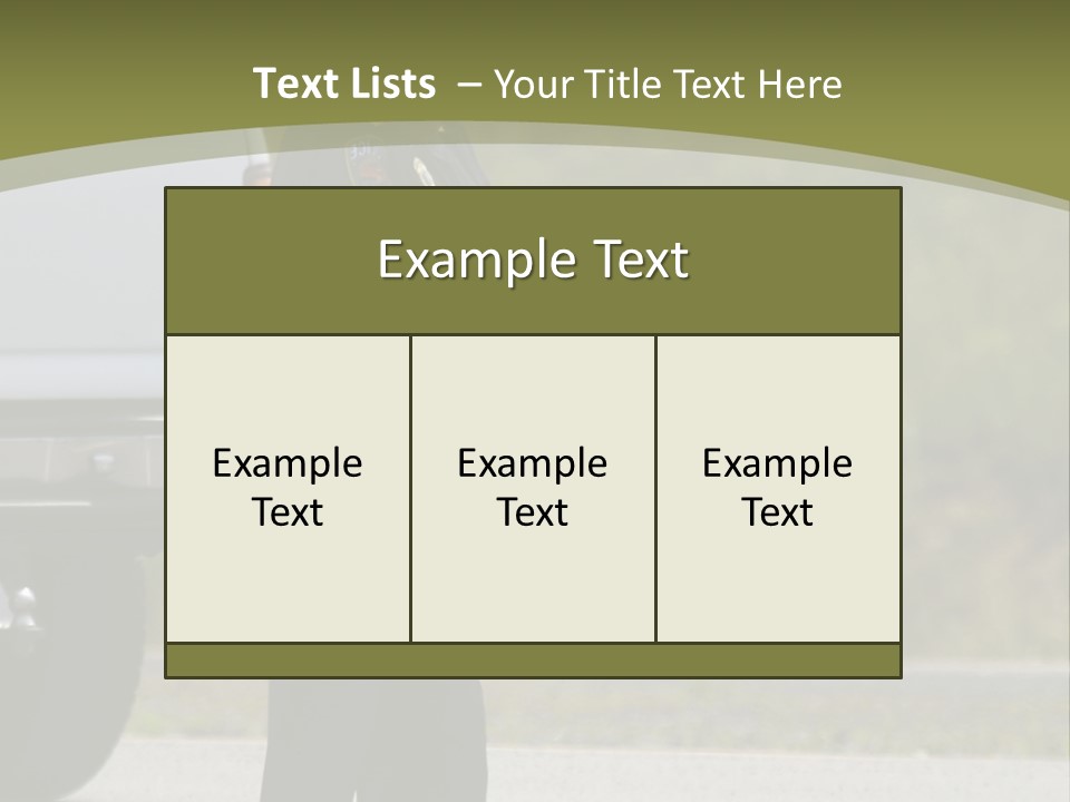 Tow Scared Auto PowerPoint Template